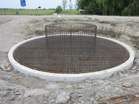 Betonijzer poer met opstort Betonijzer poer met opstort
