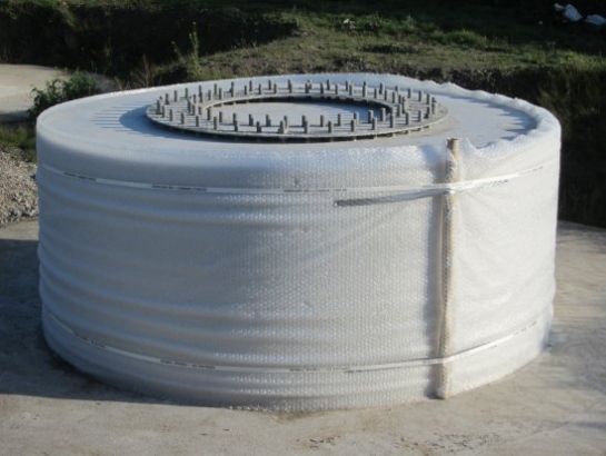 Hoogspanningsmast fundering vorstbescherming Hoogspanningsmast fundering vorstbescherming