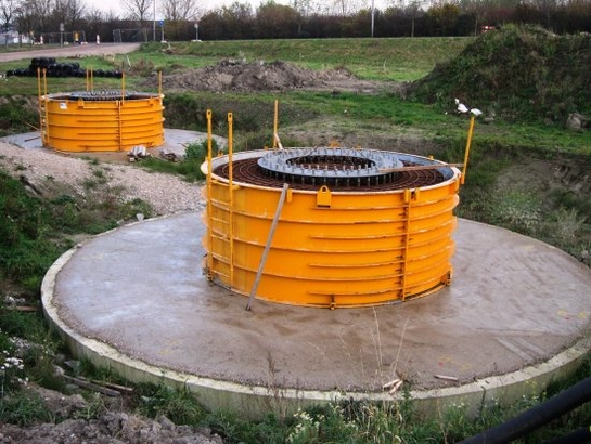 Hoogspanningsmast fundering bekisting Hoogspanningsmast fundering bekisting