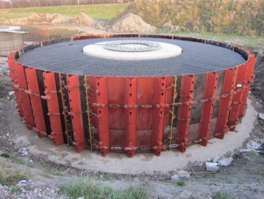 Hoogspanningsmast fundering bekisting Hoogspanningsmast fundering bekisting