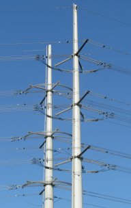 Hoekmast harnaschpolder transportcapaciteit 380.000 Volt (380KV) - 2.632.000.000 VA (2632MVA) en 150.000 Volt (150KV) - 300.000.000 VA (300MVA) Hoekmast